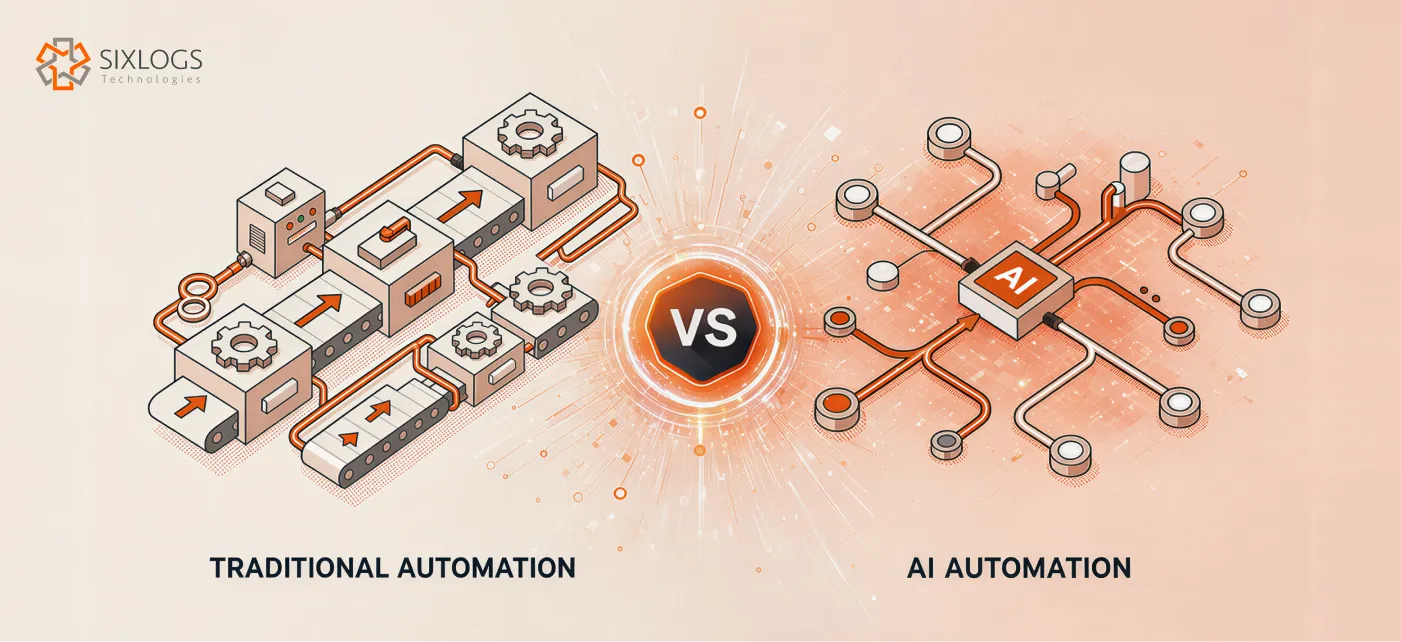 Comparison of AI automation and traditional automation